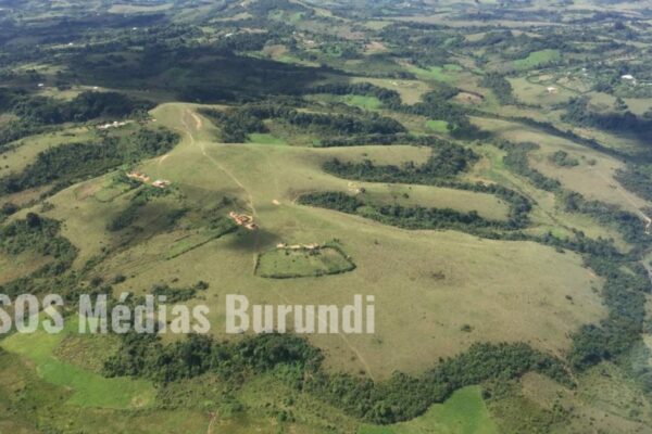 Vue aérienne de la localité de Minembwe