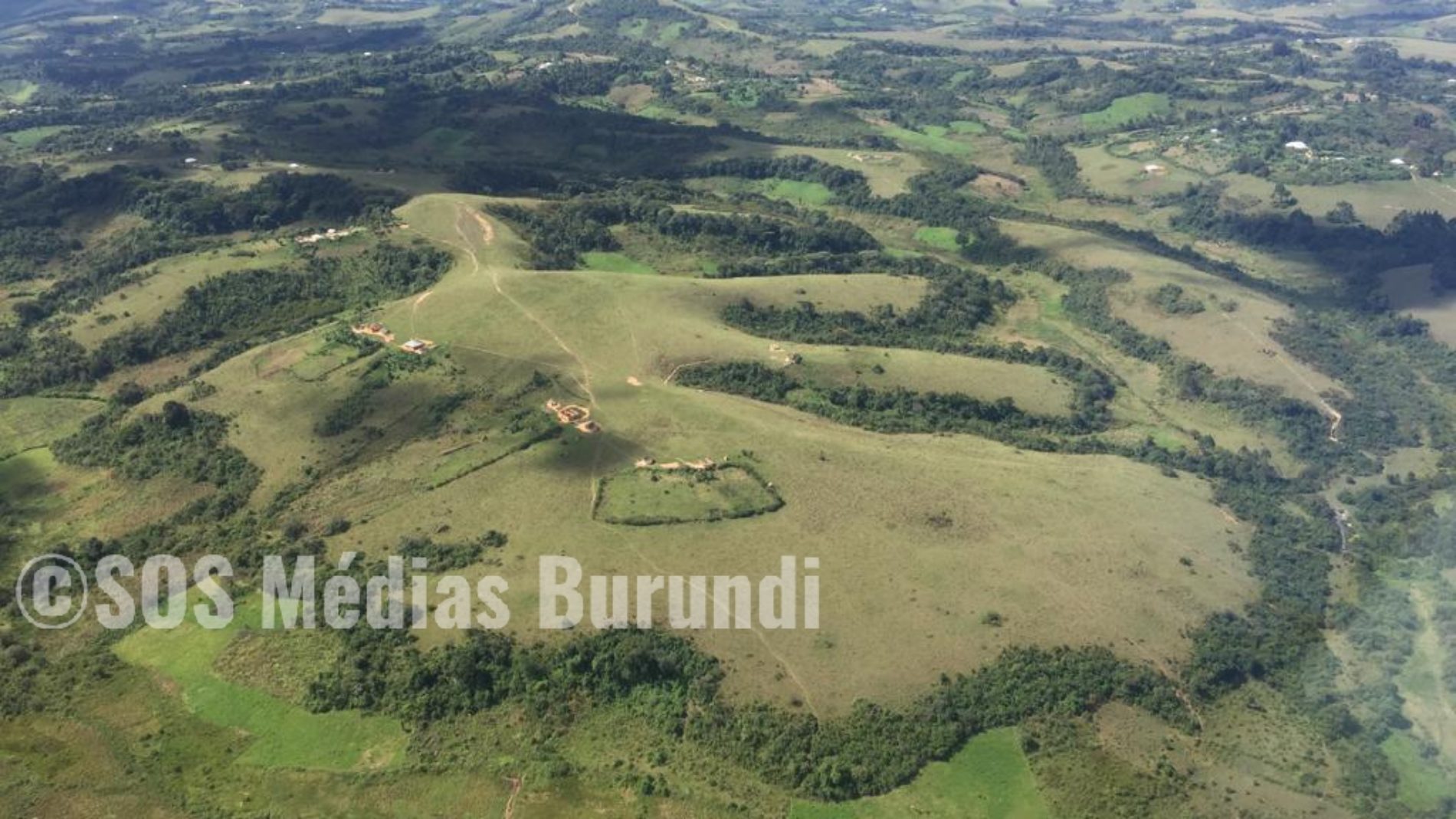 Vue aérienne de la localité de Minembwe