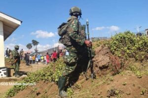 Un rebelle du M23 à Bunagana, lundi 13 juin 2022