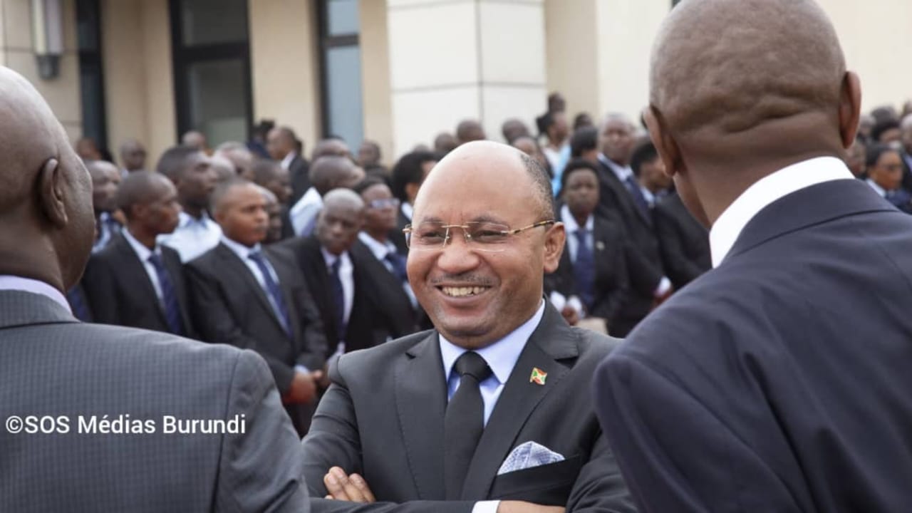Photo: former Prime Minister Alain Guillaume Bunyoni in a ceremony at the Ntare Rushatsi presidential palace in Bujumbura (SOS Médias Burundi)
