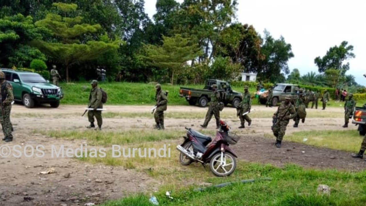 Soldiers of the Ugandan army on the DRC soil (SOS Médias Burundi)