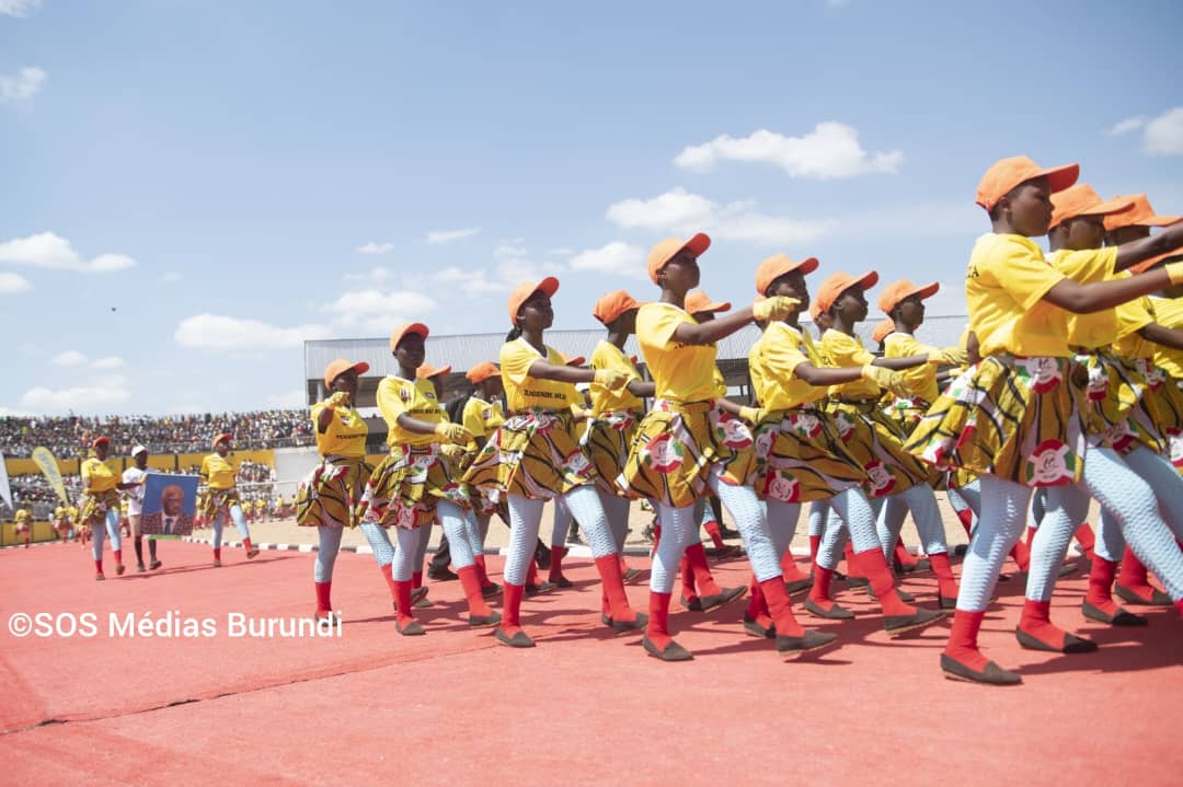 Young girls participate in a military parade on the sidelines of the Nkurunziza Cup event in Makamba, June 29, 2024 (SOS Médias Burundi)