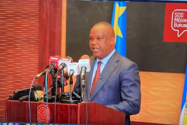 Corneille Nangaa announces the birth of the Congo River Alliance in Nairobi, December 15, 2023 (SOS Médias Burundi)