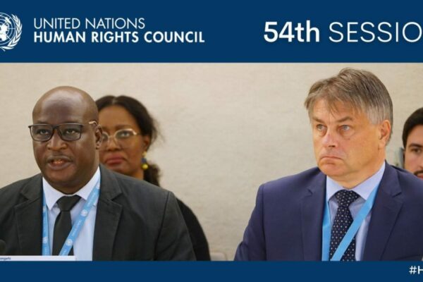 Burundi : UN sounds an alarm on the human rights situation ahead of the 2025 legislative elections File photo : On the left, Fortuné Gaétan Zongo, the UN special rapporteur on the human rights situation in Burundi