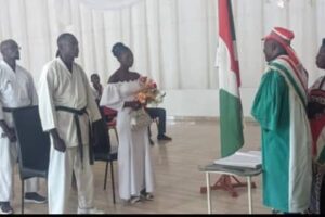 The civil wedding of François Bizimana, in karate outfit, September 28, 2024 in Cibitoke, DR