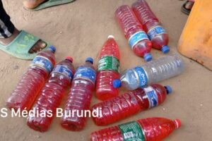 A tiny portion of fuel from seller André Ndayambaje seized by the police in Nyamitanga before the owner went to hang himself (SOS Médias Burundi)