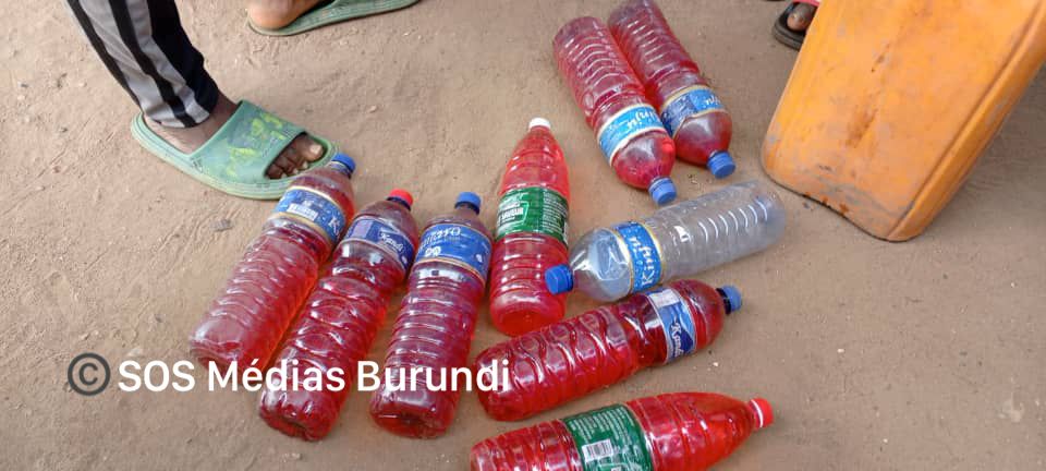 A tiny portion of fuel from seller André Ndayambaje seized by the police in Nyamitanga before the owner went to hang himself (SOS Médias Burundi)