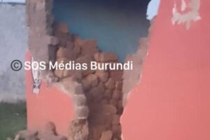 A house partially destroyed in the Nakivale camp in Uganda (SOS Médias Burundi)