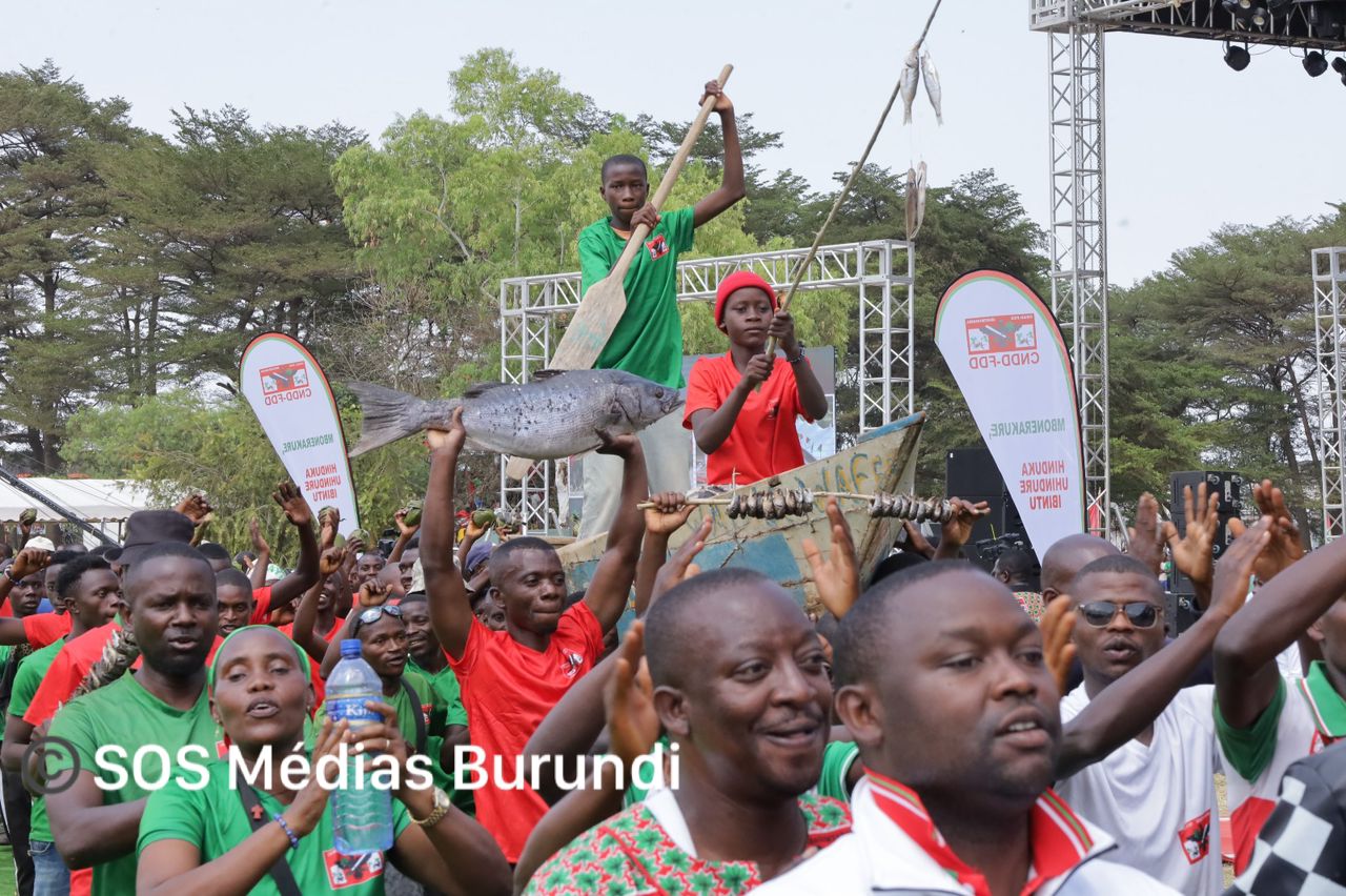 Imbonerakure during a day dedicated to them in the commercial city Bujumbura, August 31, 2024 (SOS Médias Burundi)
