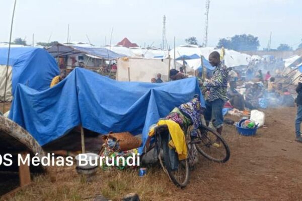 Un site d'accueil de nouveaux réfugiés congolais en province de Cibitoke dans le nord-ouest du Burundi, frontalière avec le Congo