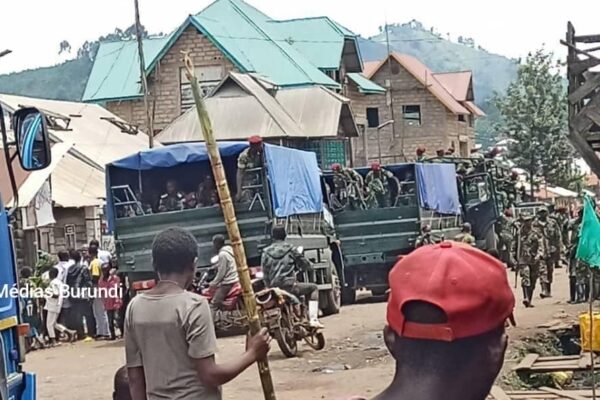 Burundian soldiers deployed as part of the EAC regional force in Mweso ©️ SOS Médias Burundi